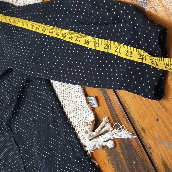 Lane Bryant Black and White Polka Dot Blouse Quiet Luxury Glam Plus Size Office - Picture 14 of 15
